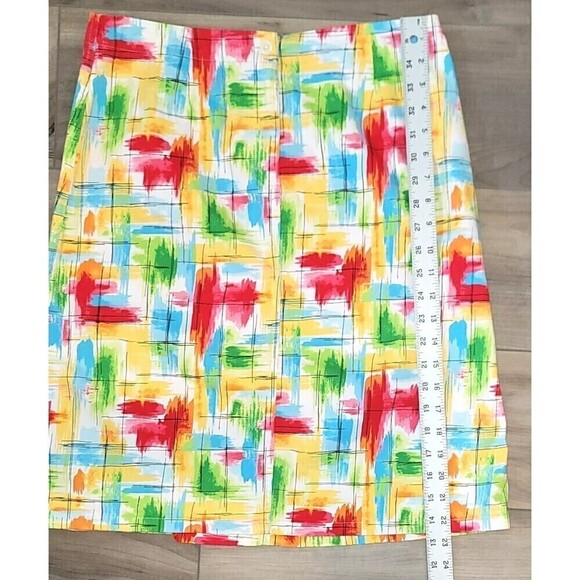 Talbot's Watercolor Stretch Colorful Pencil Skirt Size 10 - Picture 6 of 9